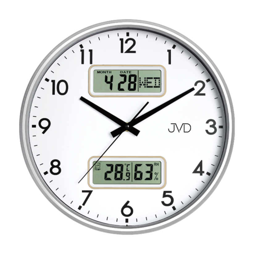 Svítící hodiny s tichým chodem JVD DH239.1