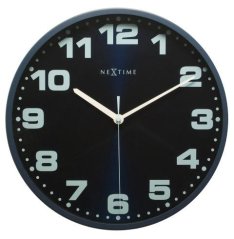 Dizajnové nástenné hodiny 3053bl Nextime Dash blue 35cm
