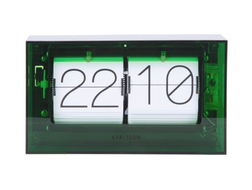 Dizajnové nástenné/stolové preklápacie hodiny 5976GR Karlsson 21cm