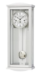 Luxusné kyvadlové mechanické nástenné hodiny 2749 silver AMS 66cm