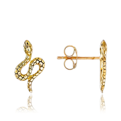 MINET Elegantní zlaté náušnice hadi Au 585/1000 1,60g