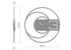Dizajnové hodiny 10-138-2 CalleaDesign 48cm