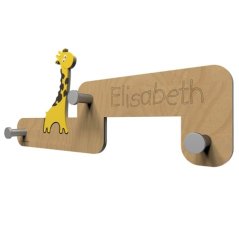 Detský dizajnový nástenný vešiak CalleaDesign žirafa 55cm