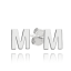 MINET Strieborné náušnice písmeno "M"