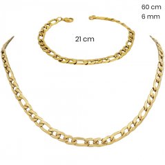 Oceľový náhrdelník + náramok 24338002