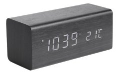 Dizajnový LED budík - hodiny 5652BK Karlsson 16cm