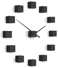 Dizajnové nástenné nalepovacie hodiny Future Time FT3000BK Cubic black