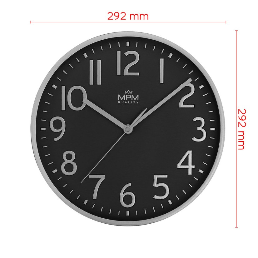 Nástenné hodiny s tichým chodom MPM Naxer - A - E01.4505.90