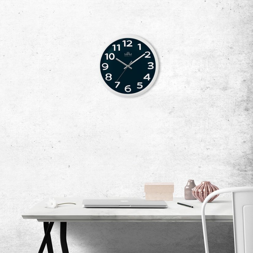 Nástenné hodiny s tichým chodom MPM Ageless Simplicity - E01.4202.30