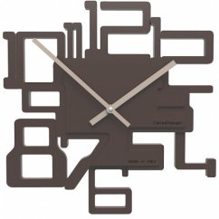 Dizajnové hodiny 10-003 CalleaDesign Kron 32cm (viac farebných variantov) Farba čokoládová-69 - RAL8017