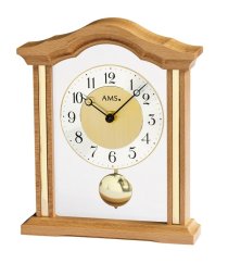 Luxusné drevené stolné hodiny 1174/18 AMS 23cm