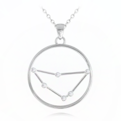 Stříbrný náhrdelník MINET Stars KOZOROH Czech Crystal JMAS9501SN45