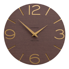 Dizajnové hodiny 10-005-89-60 wenge/gold CalleaDesign 30cm