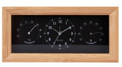 Nástenné-stolové hodiny s teplomerom a vlhkomerom 5925BK Karlsson 26cm