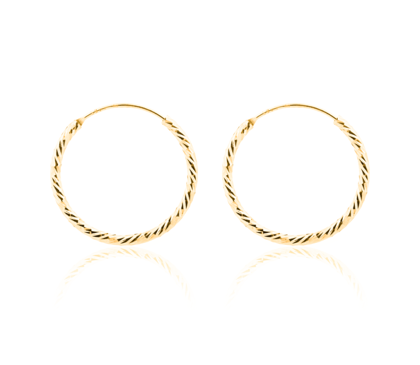 Pozlátené strieborné náušnice kruhy JVD SVLE0215XD5GO40 (priemer 40mm)