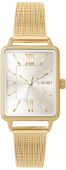MINET Zlaté dámske hodinky SIENA so zlatým oceľovým remienkom
