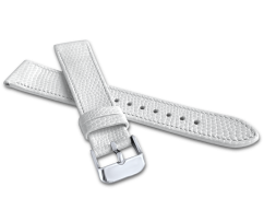 MINET Biely remienok LIZARD so vzorom jašterice z luxusnej kože Top Grain - 14