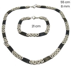 Ocelový náhrdelník+náramek 23753500