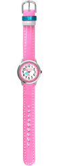 CLOCKODILE Růžové dívčí dětské hodinky se srdíčky
