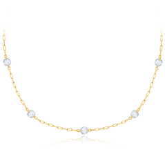 MINET Elegantný zlatý náhrdelník gulička Au 585/1000 1,70 g