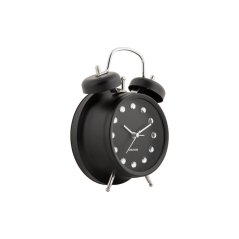 Designový zvoncový budík 6018BK Karlsson 17cm