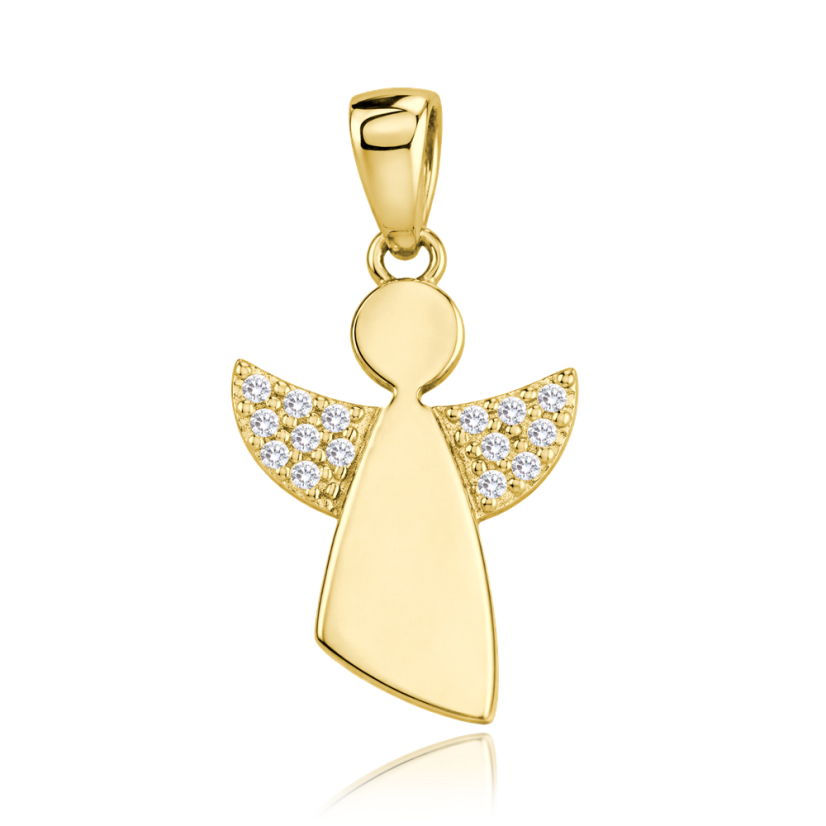 MINET Decentní zlatý přívěs anděl Au 585/1000 0,95g