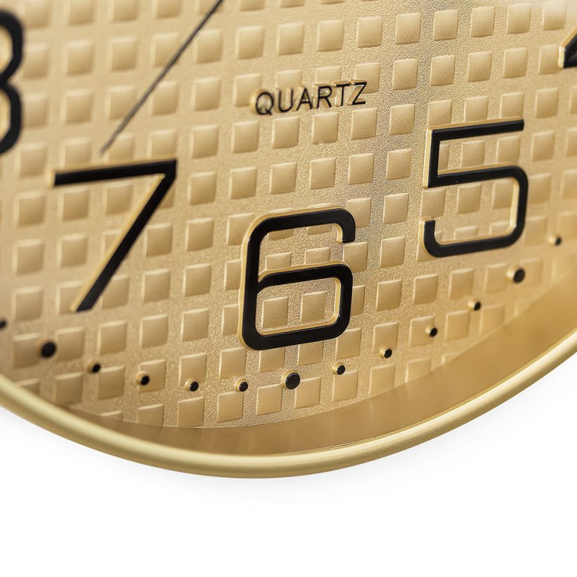 Nástenné hodiny s tichým chodom MPM Elisio - zlaté - E01.4592.80