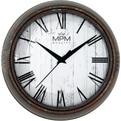 Nástenné hodiny s tichým chodom MPM Rusty Metal - E01.4204.63