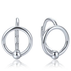 MINET Elegantné strieborné náušnice krúžky