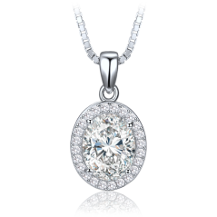 MINET Luxusní stříbrný náhrdelník se zirkonem