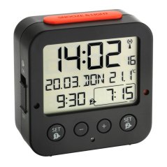 TFA 60.2528.01 - Digitální budík s hodinami řízenými DCF signálem  BINGO - černý