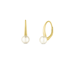 Pozlátené strieborné náušnice s perlou JVD SVLE3420XD2GP07