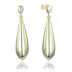 MINET Moderné pozlátené strieborné náušnice