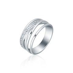 Stříbrný prsten JVD SVLR1024XH2BI54