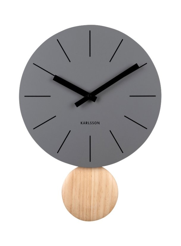 Dizajnové kyvadlové hodiny 5967GY Karlsson 41cm