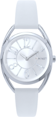 MINET Stříbrné dámské hodinky s čísly ICON SILVER