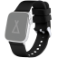 LAVVU Černý silikonový řemínek na hodinky pro APPLE WATCH 42-44 mm