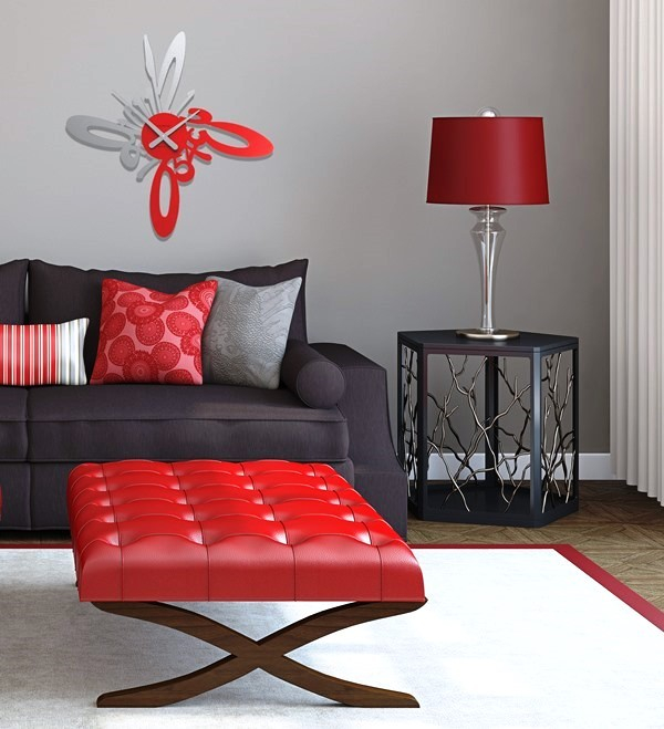 Dizajnové hodiny 10-113 CalleaDesign 63cm (viac farebných variantov) Farba svetlo modrá klasik-74 - RAL5012