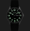 LAVVU Ocelové pánské hodinky BERGEN Black / Top Grain Leather se svítícími čísly