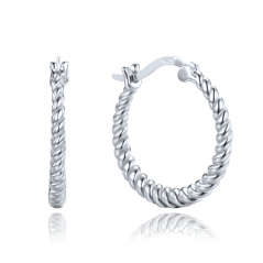 MINET Decentné strieborné náušnice krúžky