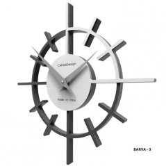 Dizajnové hodiny 10-018 CalleaDesign Crosshair 29cm (viac farebných variantov) Farba grafitová (tmavo šedá)-3 - RAL9007