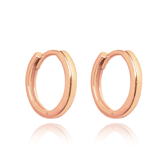 MINET Rose gold strieborné náušnice KRUHY 1,5 cm