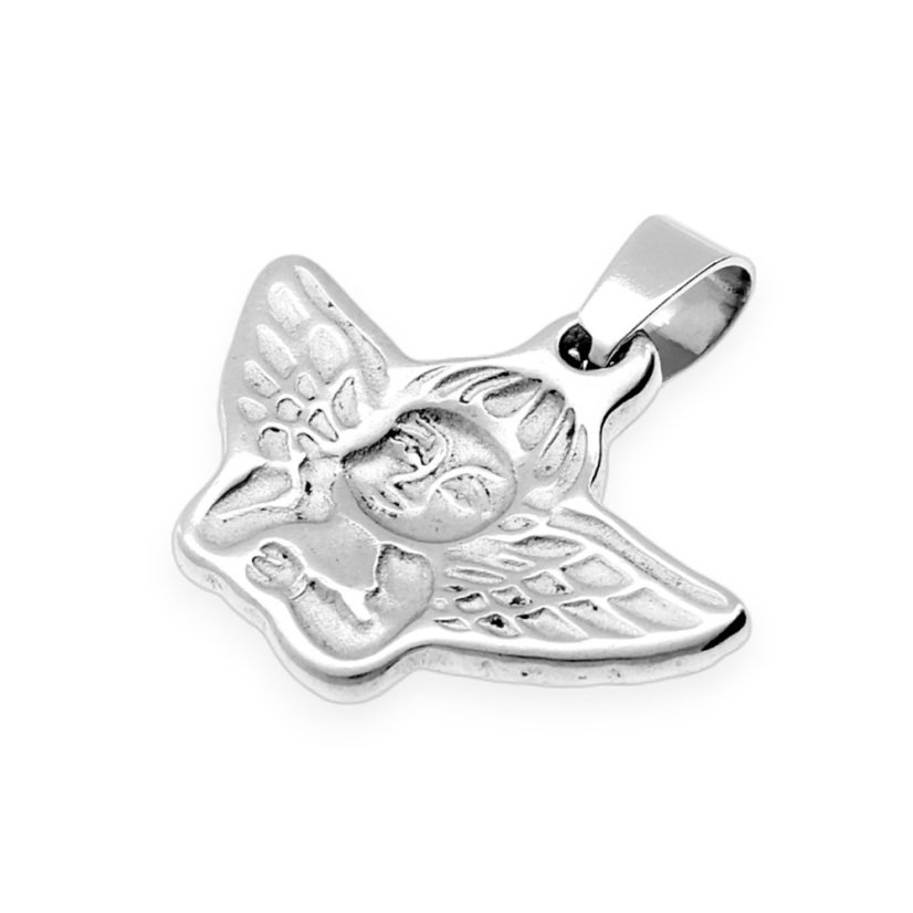 Nerezový prívesok Angel - strieborné farby - SPD.70250
