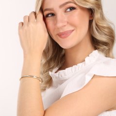 Pozlacený pevný ocelový náramek JVD SSSB0055XI8GOXL