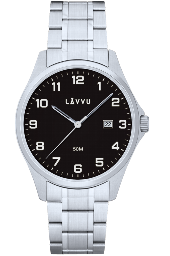 LAVVU Ocelové pánské hodinky GLIMT Black