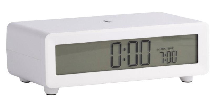 Digitální stolní hodiny s budíkem a s nabíječkou smartphonů 6156WH Karlsson