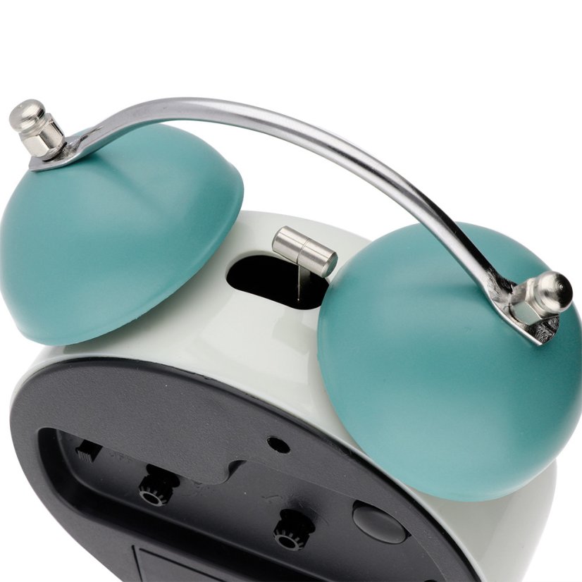 Designový kovový budík s klasickým mechanickým zvoněním MPM Kitty - B - C01.4433.31