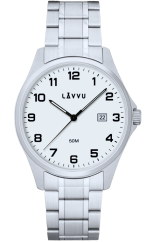 LAVVU Ocelové pánské hodinky GLIMT White