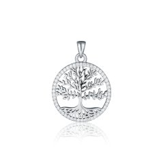 Strieborný prívesok so zirkónmi strom života JVD SVLP1195XH2BI00