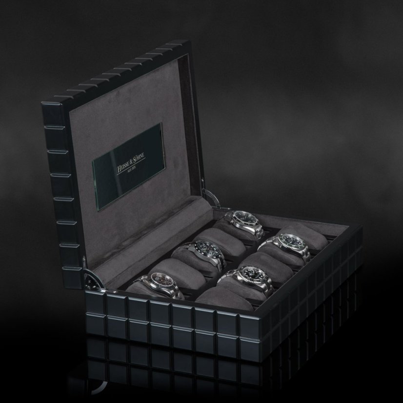 Kazeta na hodinky HEISSE & SÖHNE 70019-210.142.50 HS Dover 10 - Schwarz / Anthrazit